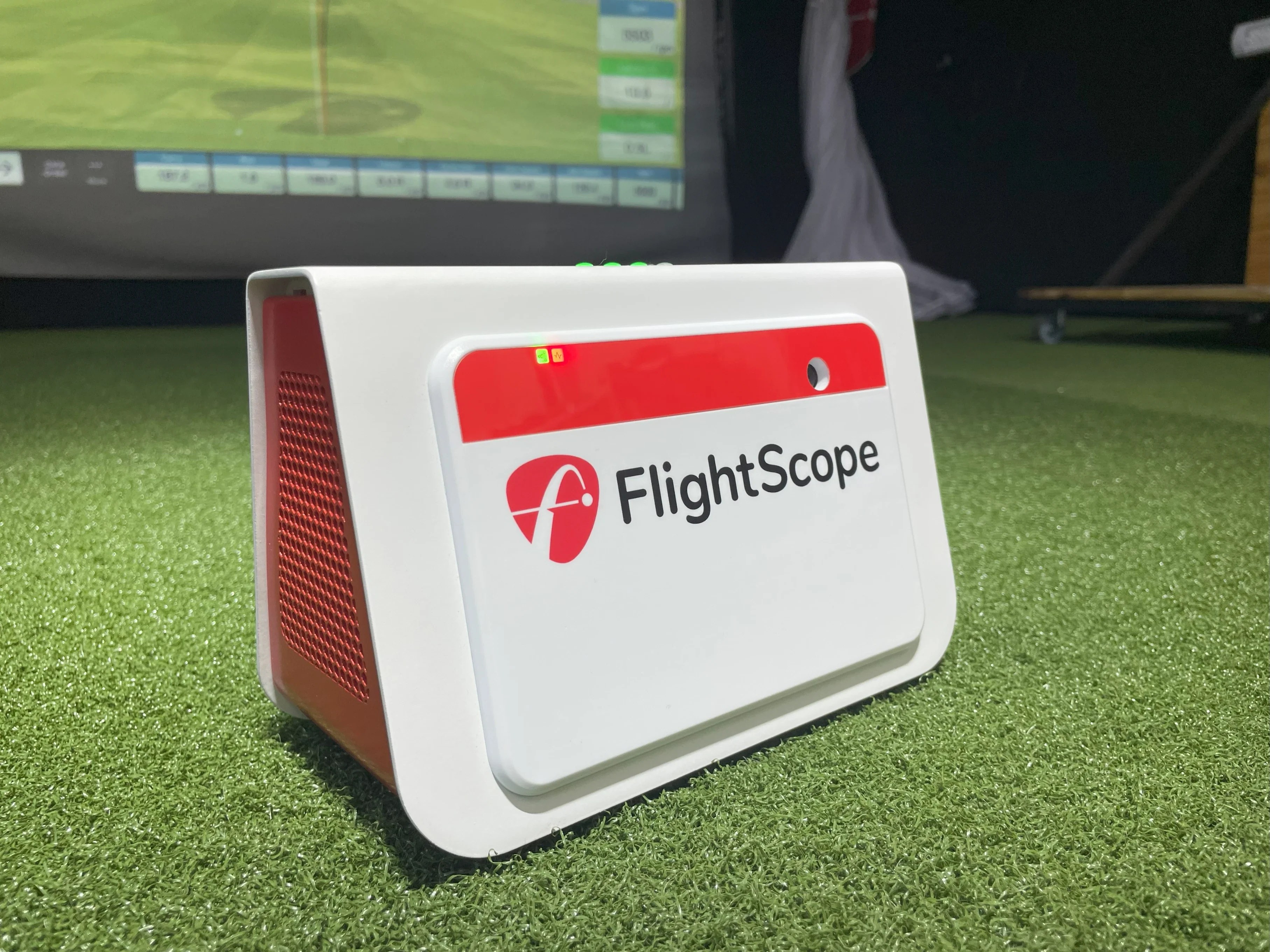 FlightScope launch monitor on the range turf